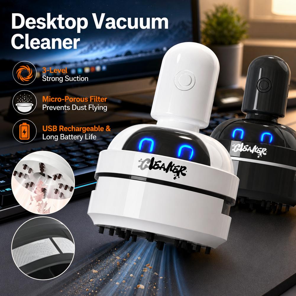 Aspirapolvere da scrivania ric - Mini Desktop Vacuum Cleaner For Eraser Dust recensione e prezzo