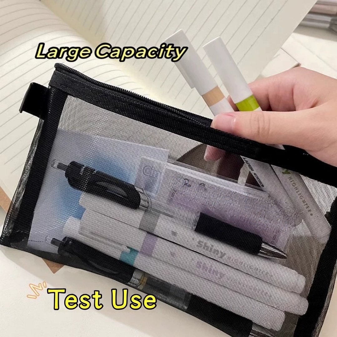 Astuccio portaoggetti in nylon - Clear Mesh Pencil Pouch For Exam recensione e prezzo